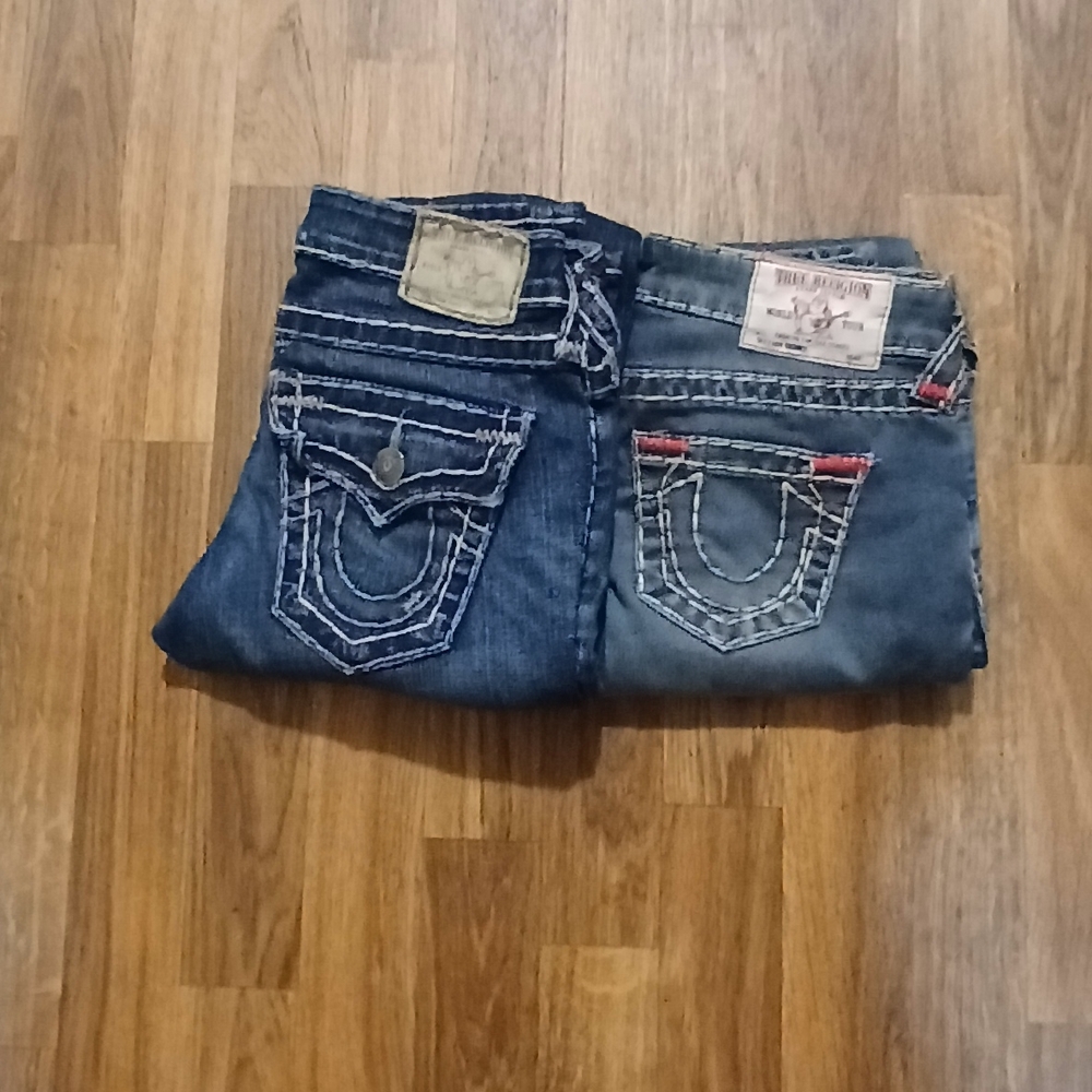 True Religion Dark and Light Blue Women's Skinny Jeans